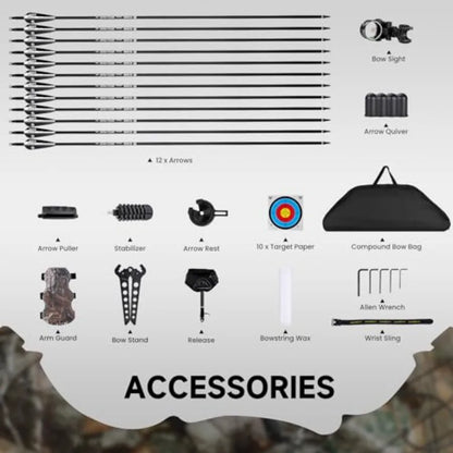 Compound Bow Package for Youth Adults Beginners