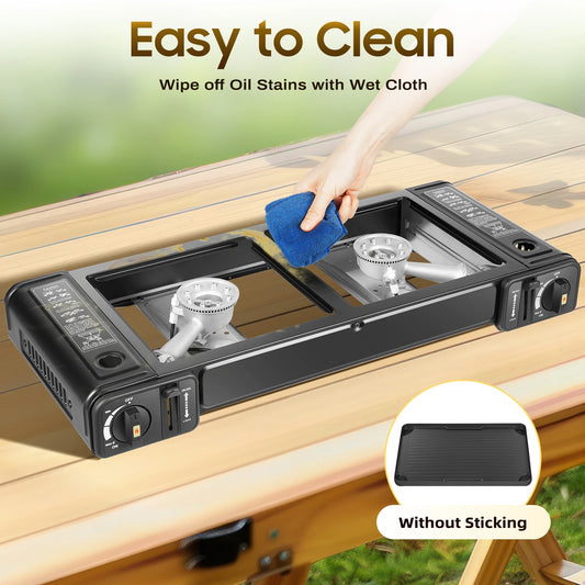 Butane Gas Camping Stove 3924, Portable Outdoor Grill, Hiking Trekkin