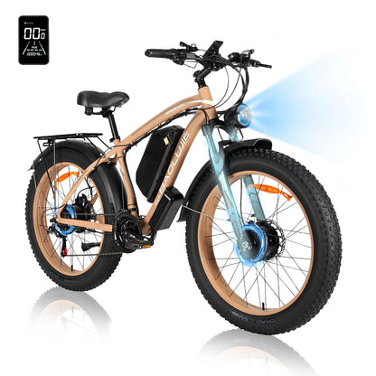 BAOLUJIE DM01 Motor Electric Bicycle 60V 30AH Battery Max Speed 42 MPH