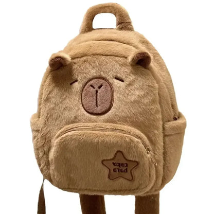 School backpack Kawaii Capybara Plush Versatile