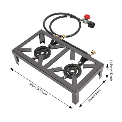 8000W Dual Burner Cast Iron Gas Camping Stove