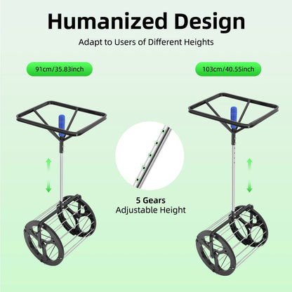 2 in 1 Tennis Balls Pickup - Automatic Balls Receiver Hold Up 55 Tennis Balls