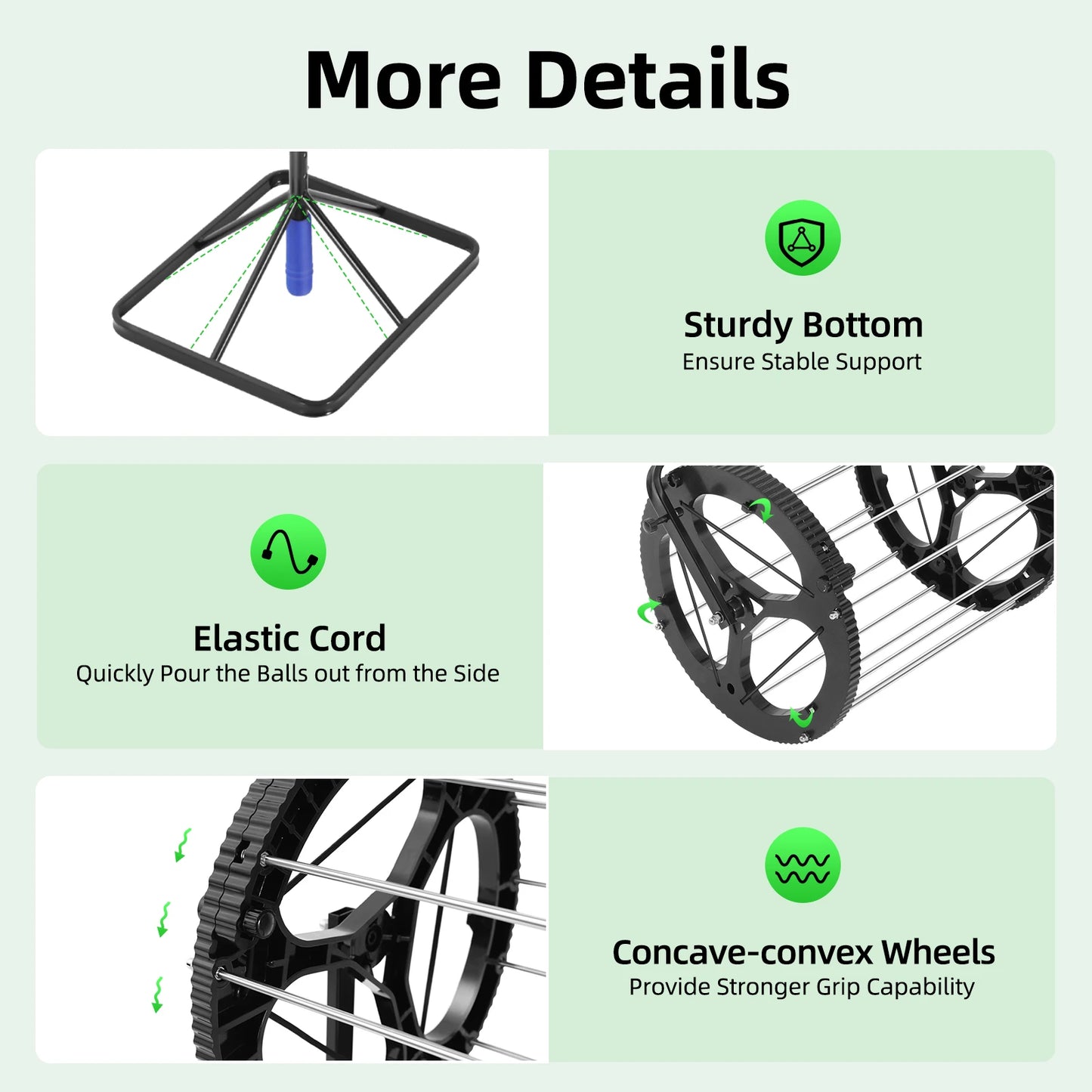 2 in 1 Tennis Balls Pickup - Automatic Balls Receiver Hold Up 55 Tennis Balls