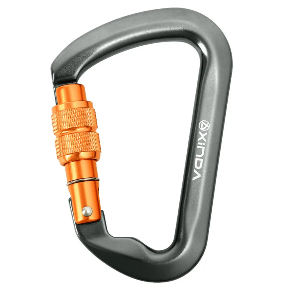 30kN Locking Carabiner Heavy Duty D-Shaped for Rock Climbing.