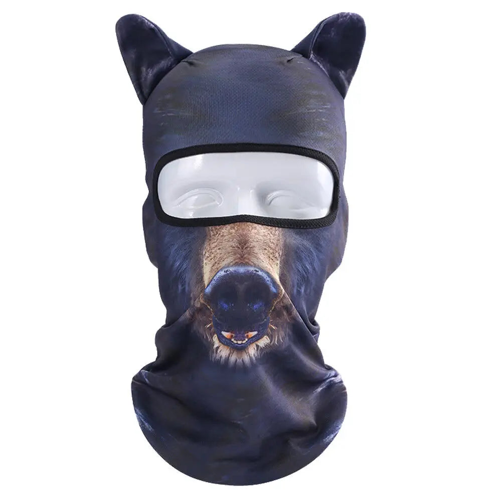 3D Animal Balaclava Ski Hats Party Cat Dog Funny mask.