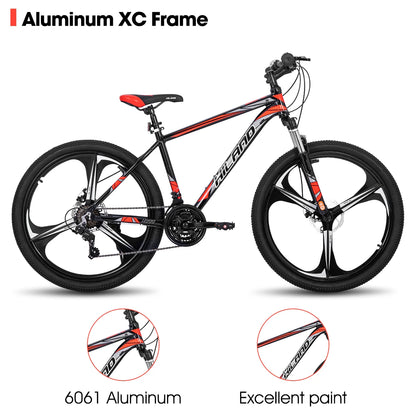 Hiland Mountain Bike, Shimano 21 Speeds Drivetrain, Aluminum Frame 26 Inch Wheels, with Disc-Brake