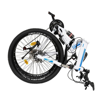 26" Folding MTB Bicycle with 21 Speed, Dual Disc Brakes, Men’s Mountain Bike