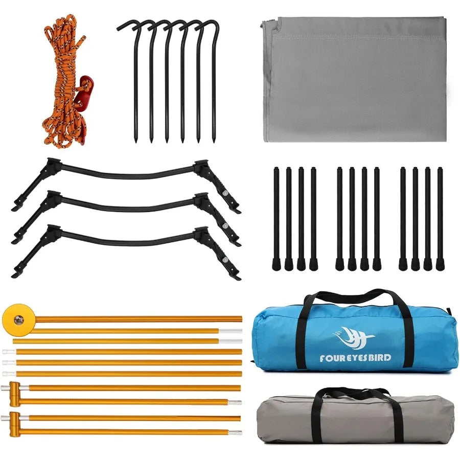 4in1 Camping Cot Tent Foldable Elevated Tent Set for 1 Person