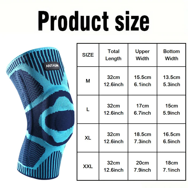 1 Pack of Professional Sports Knee Pads,  Meniscus Silicone Spring Support,