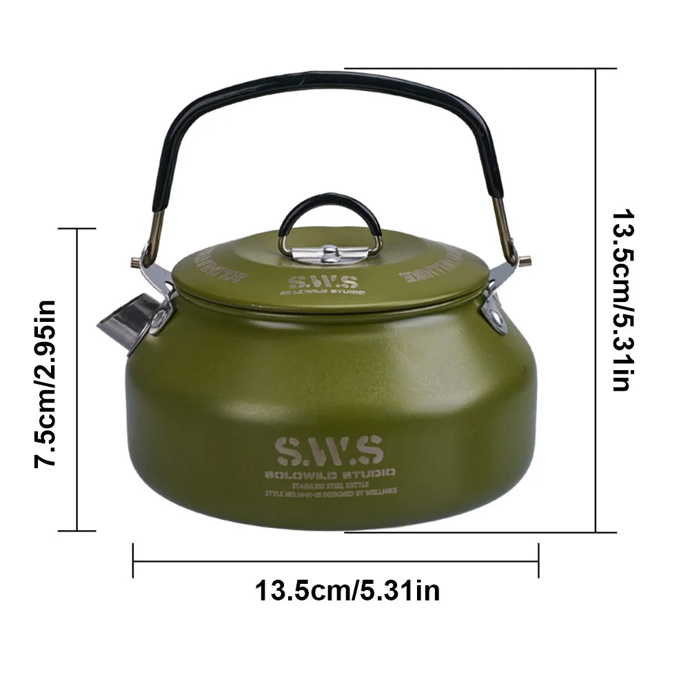 0.8L Outdoor Camping Water Kettle with Handle.