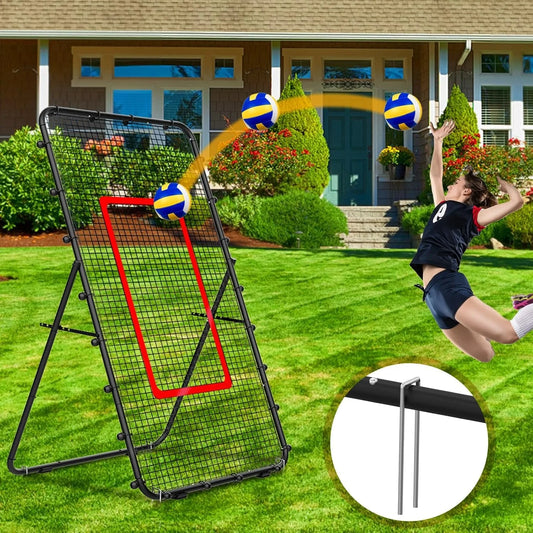 Adjustable 7x4ft Volleyball Net,Multi-Sport Rebounder.