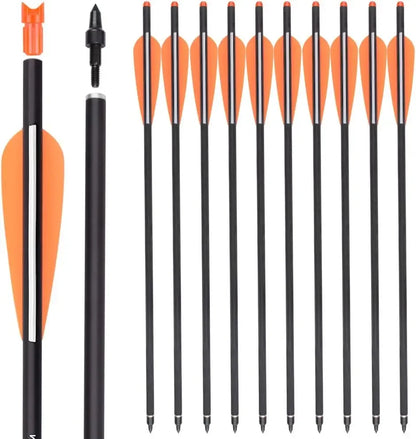 Crossbow Bolts 16/18/20/22 inch Carbon Arrows, Targeting ,Hunting, Outdoor, Sport, Powerful
