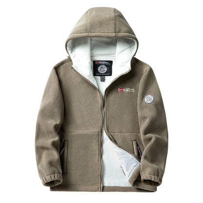 Winter Fleece Jacket Men's Casual Thickened Wool Jacket