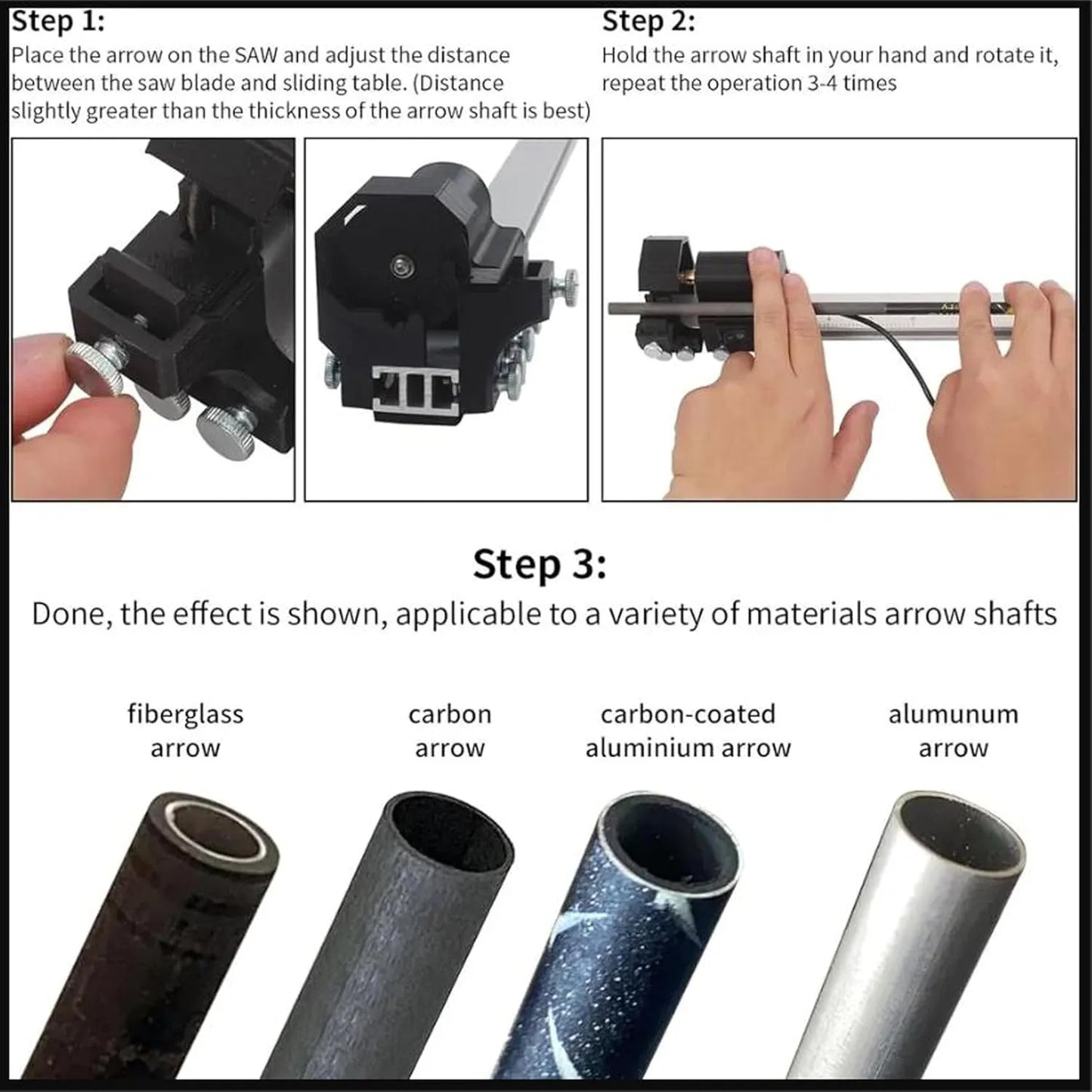 Archery Arrow Shaft Cutter 100-240V Electric Arrow Cutter Saw Blade