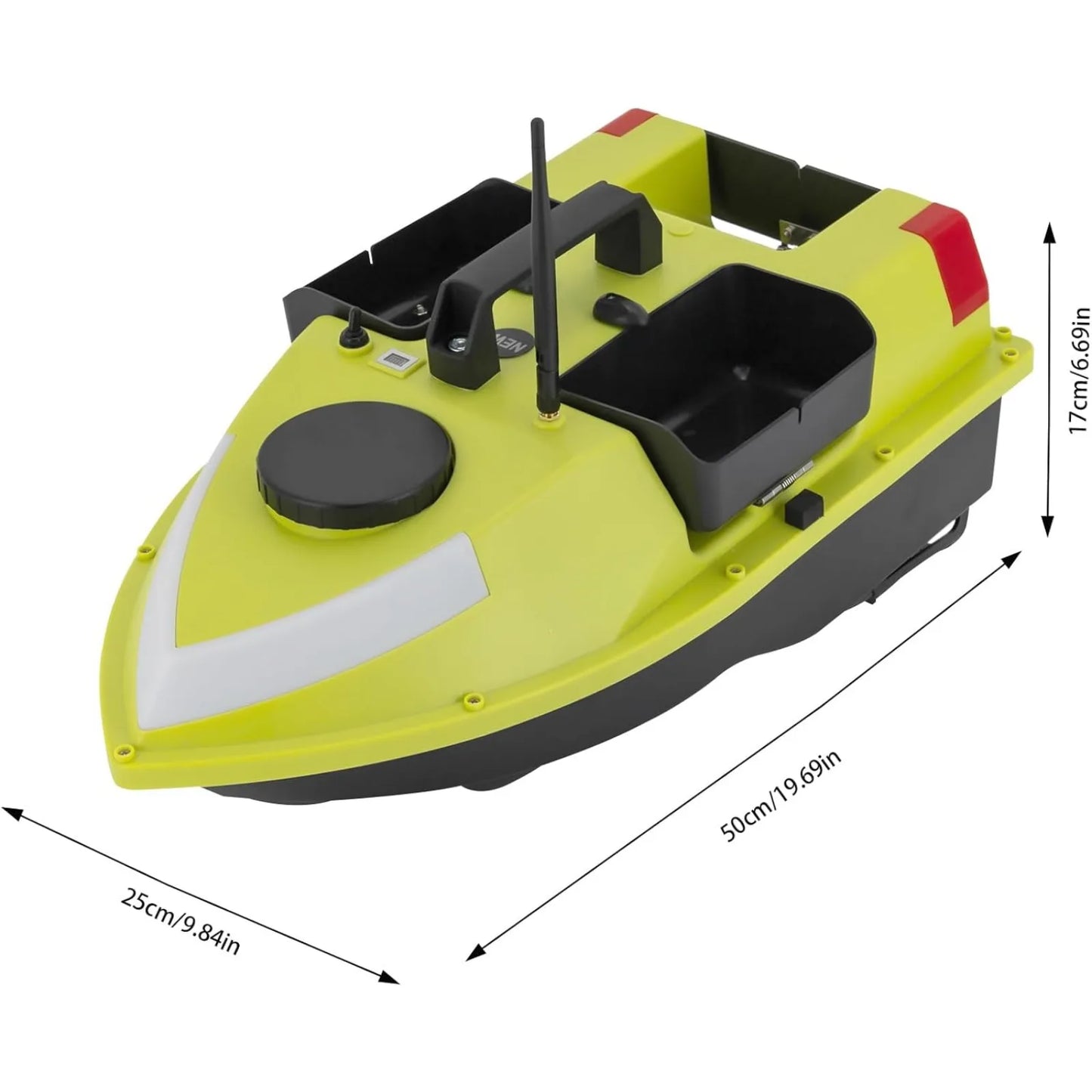 RC Fishing Bait Boat with GPS, Dual Motors, Automatic Return, LCD Screen & Light, Remote Control Fish Bait Boats