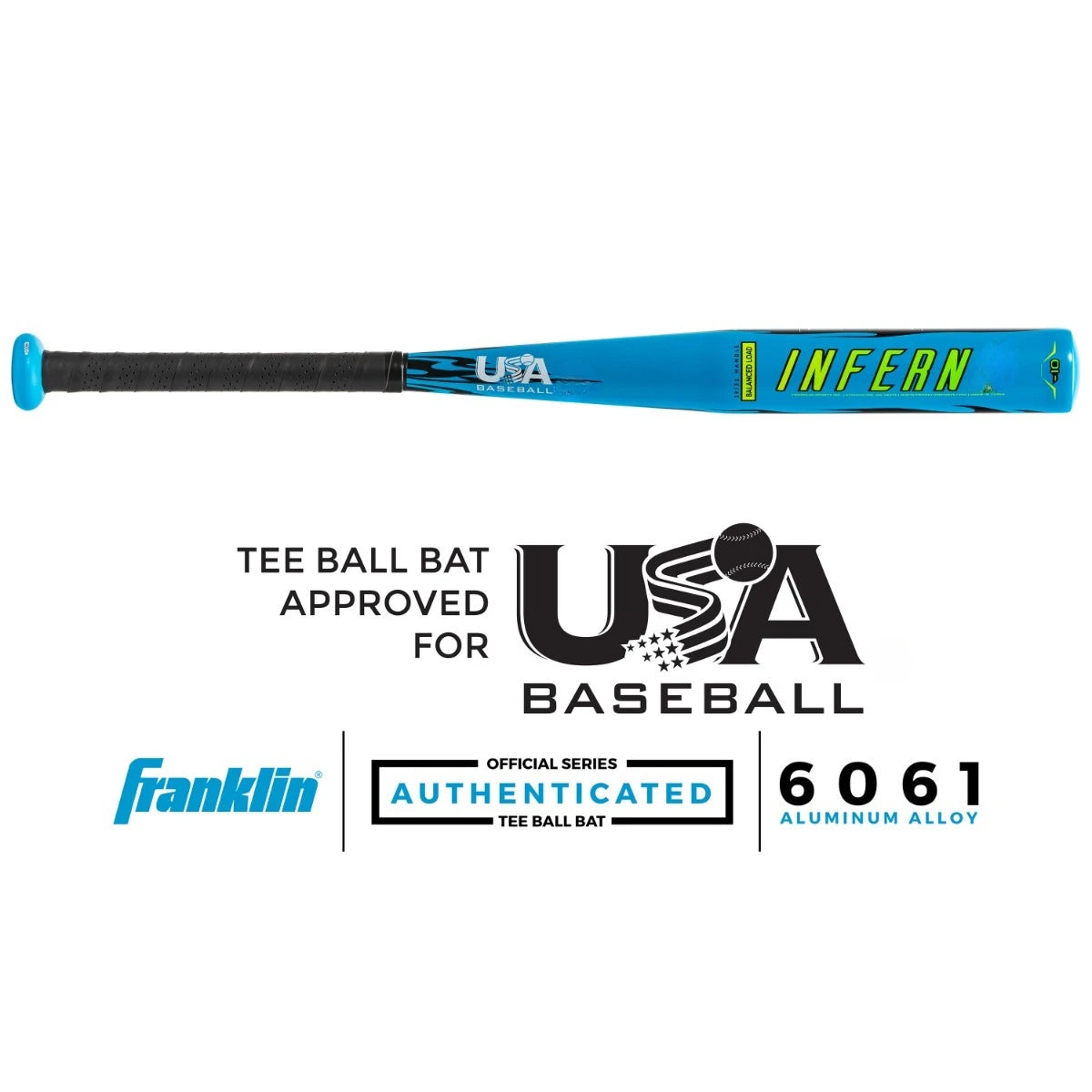 25 Inch Franklin Sports Blue Inferno Tee Ball Set.