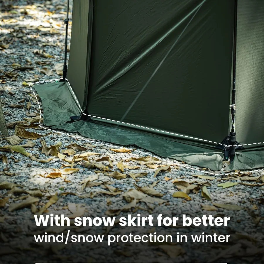 Hammock Hot Tent with Stove Jack - Spacious Versatile Wall Tent with Snow Skirt