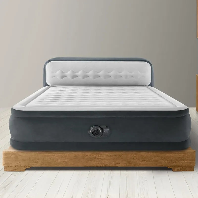 Deluxe Ultra Plush Air Mattress with Headboard – Queen Size