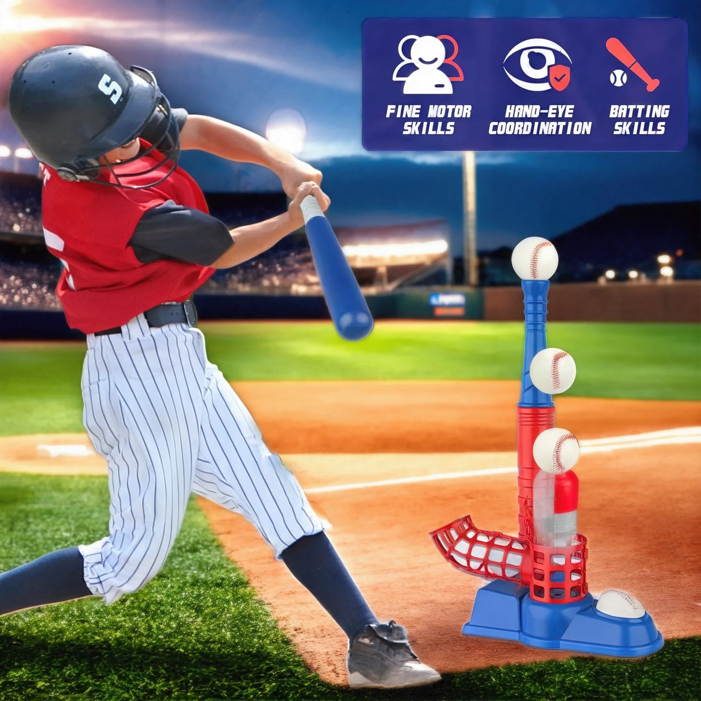 Baseball Seat Set, Foot-Operated Pitching Machine, Automatic Baseball Launcher.