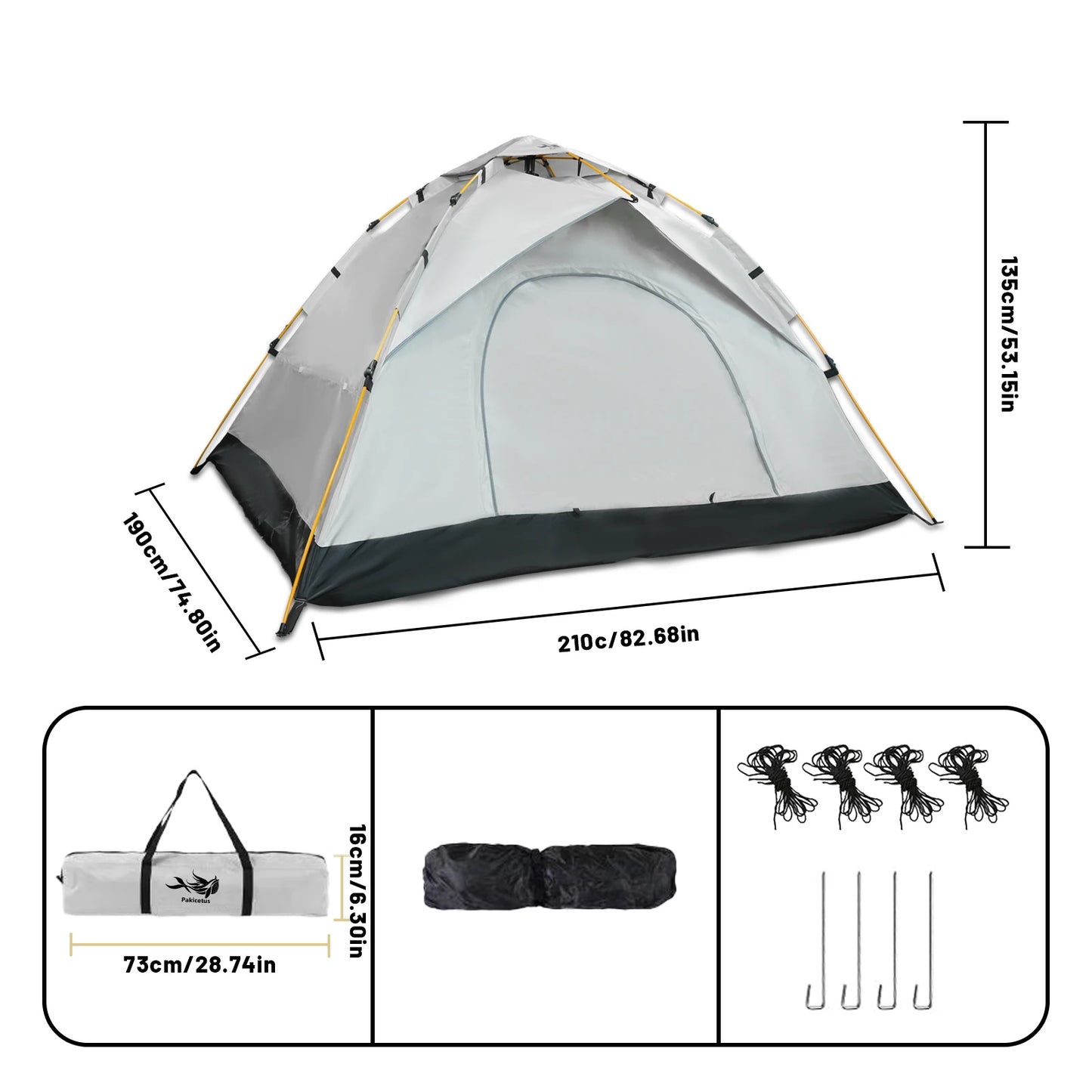 2-4 Person Camping Wind proof Tent, Easy To Set Up, lightweight Camping