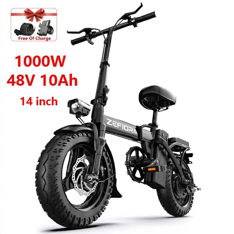 14 20 inch Electric fat bike 1000w 2000w 30-50MPH 30-60Miles Adjustable front brake