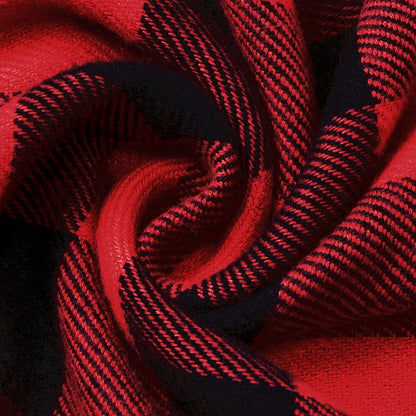 Plaid Cashmere Scarf Man Tassel Shawl