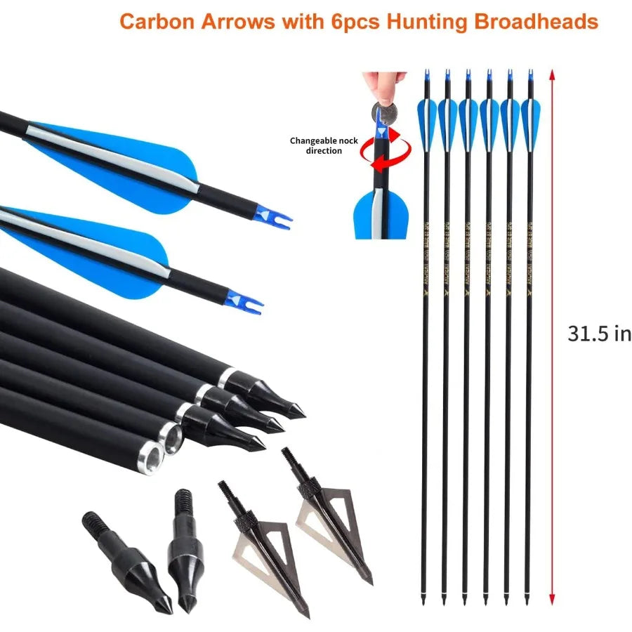 Archery Bow and Arrow Adult, Takedown Recurve Bows