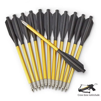 12Pcs Shooting Arrow Crowwbow Outdoor Hunting Aluminum Tips