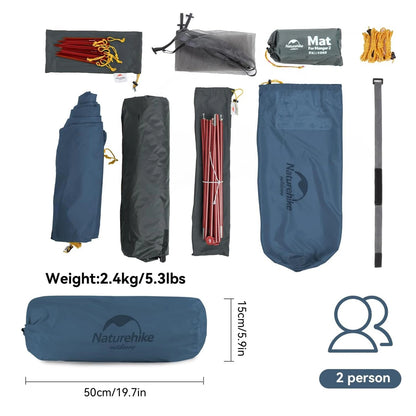 Naturehike Mongar Ultralight Tent 2 Person Waterproof PU3000mm
