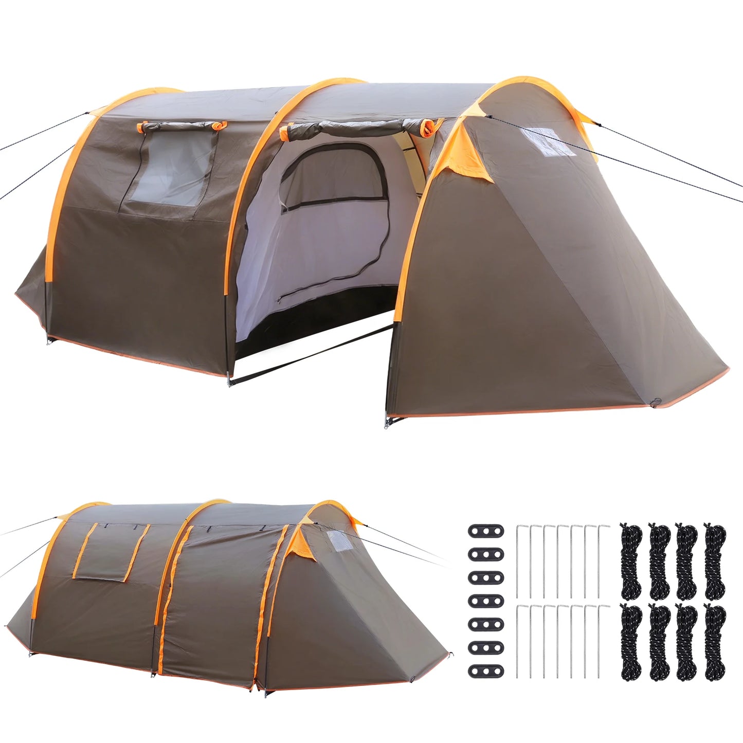 Oxford 2-Person Backpacking Tent Windproof Lightweight Tent Rainproof