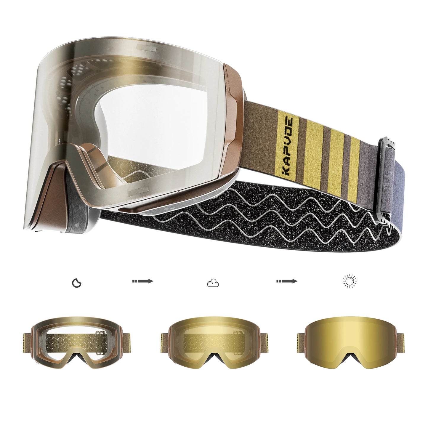 KAPVOE Photochromic Ski Goggles
