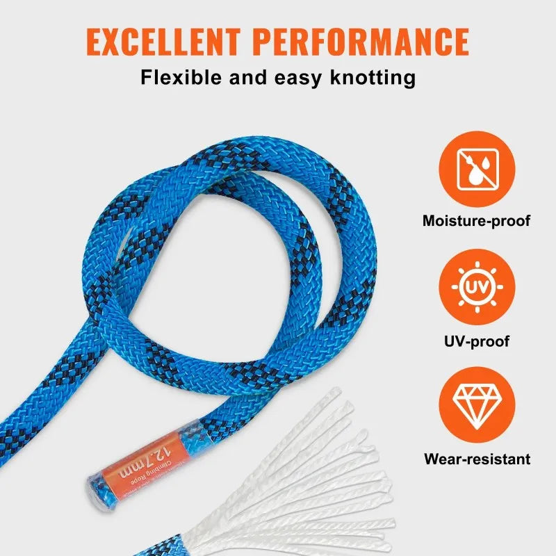 VEVOR 12.7mm Static Climbing Rope 38M(125ft)