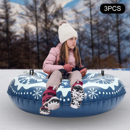 Three 40 inch Inflatable Snow Sleds
