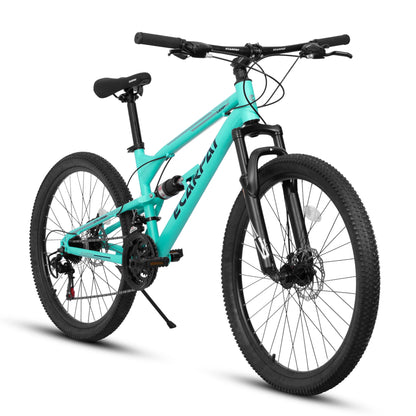 Mountain Bike 26 Inch Wheel, Dual Full Suspension 21-Speed