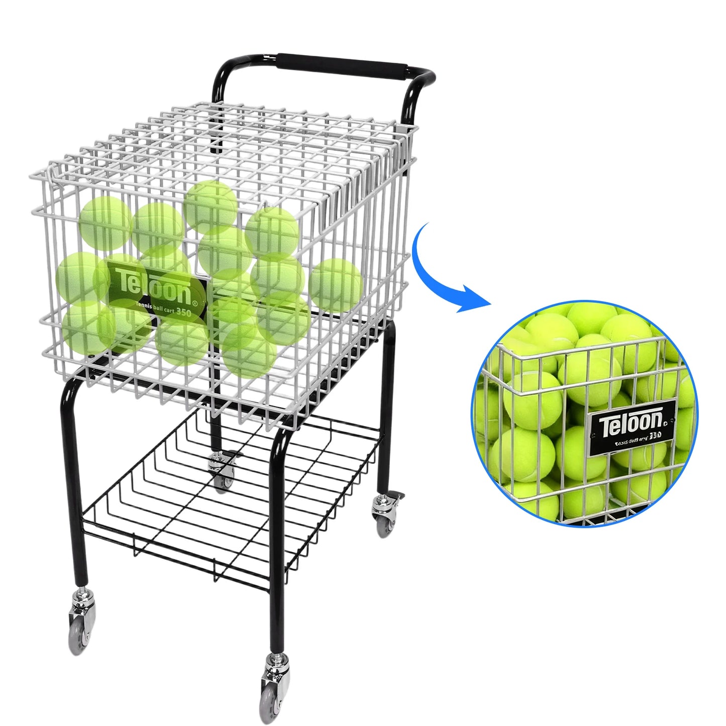 Training Ball Pickup Basket Holds 350 Balls