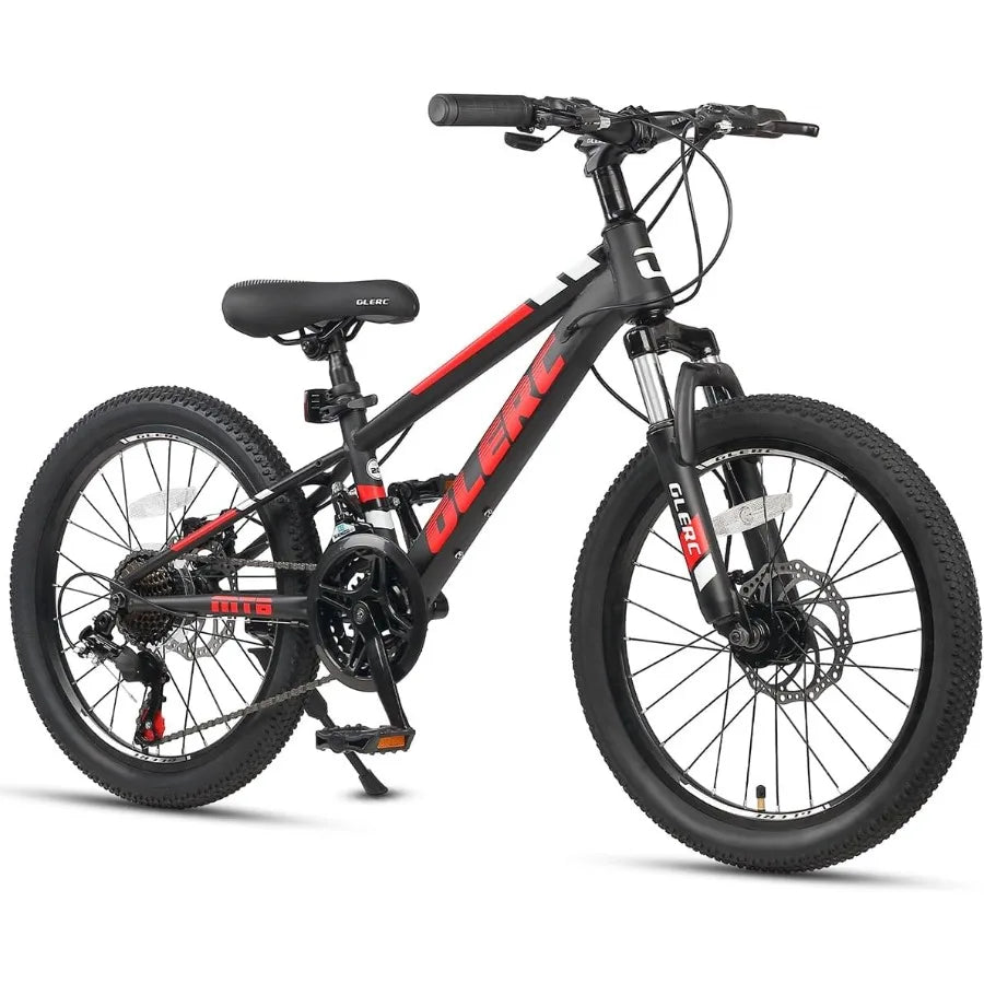 2024 24 Inch Bike for Boys and Girls Ages 6-14 21-Speed Mountain Bicycle with Front Suspension and Disc Brakes Ideal for Off-Ro