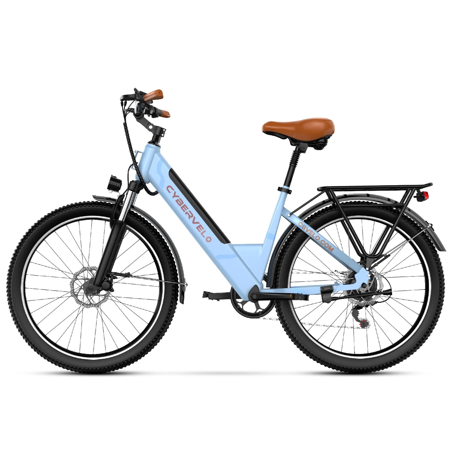 26" Step-Thru Electric bicycle for Adult,1000W Peak Motor,