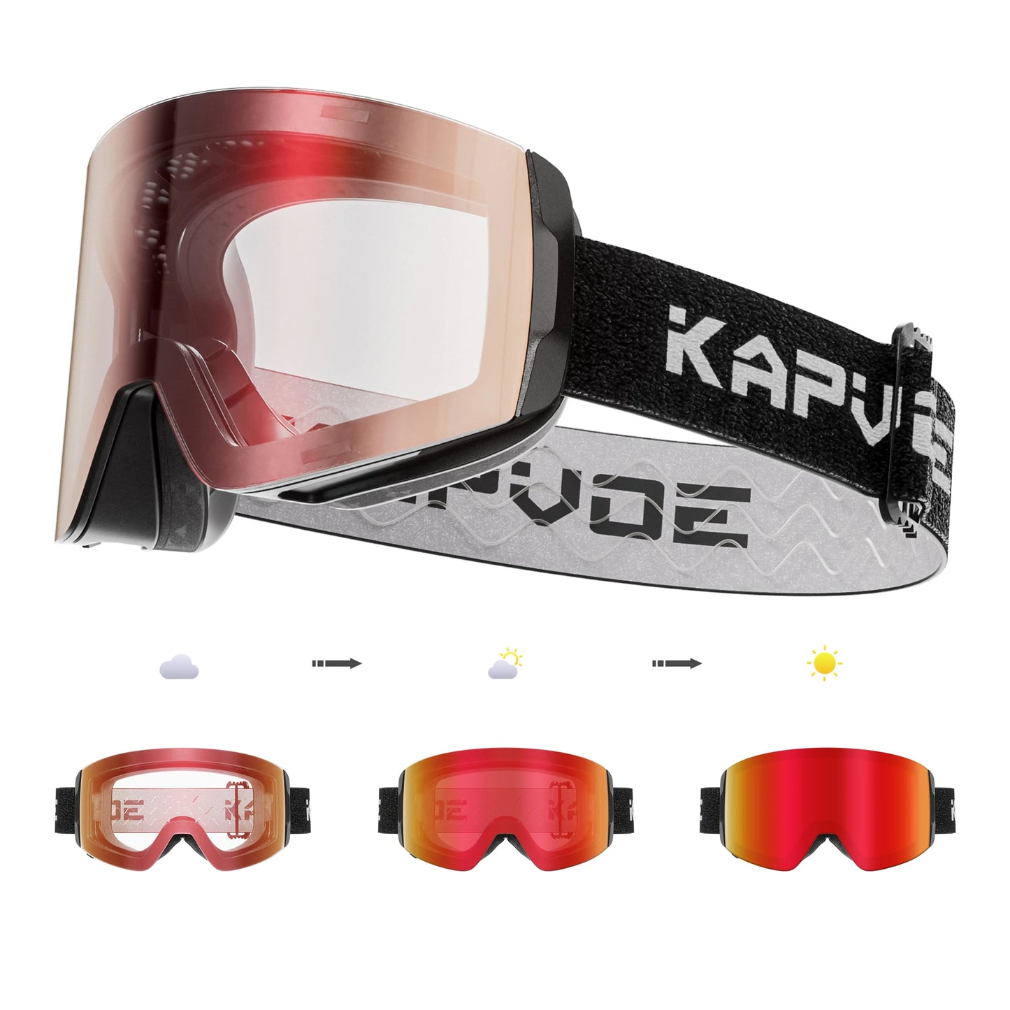 KAPVOE Photochromic Ski Goggles