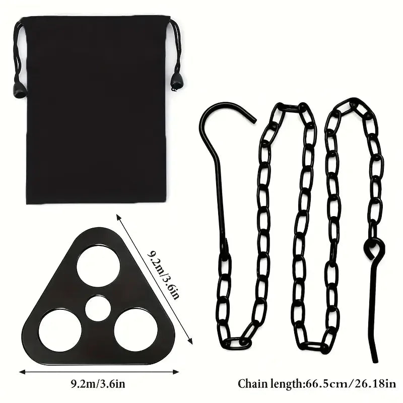 3pcs Stainless Steel Portable Camping Tripod, Multi-Function.