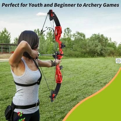 Compound Bow Archery Sets for Youth and Beginners Right Hand,15-30 lbs Draw Weight 260fps