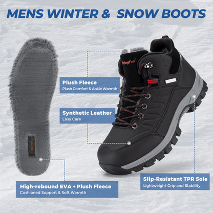 Wide Snow Boots Men'S Winter Boots -15℃ Thick, Warm