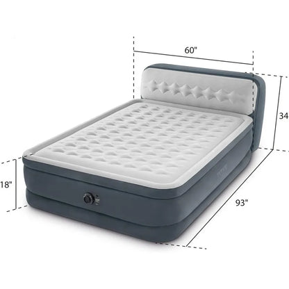 Deluxe Ultra Plush Air Mattress with Headboard – Queen Size