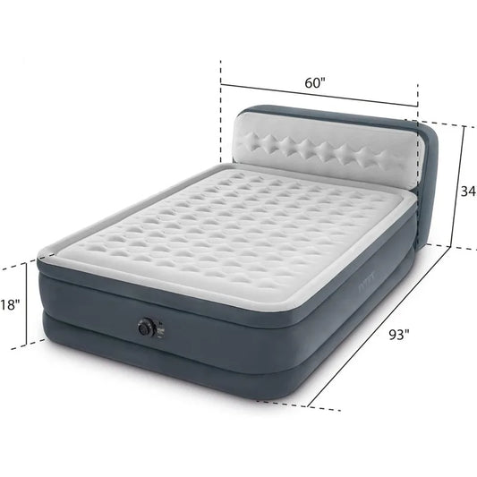 Deluxe Ultra Plush Air Mattress with Headboard – Queen Size