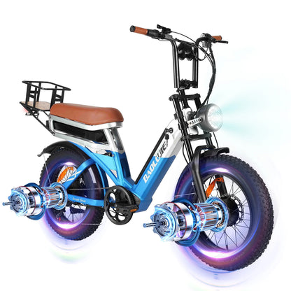 BAOLUJIE DM01 Motor Electric Bicycle 60V 30AH Battery Max Speed 42 MPH