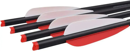 12pcs Crossbow Bolts Carbon Arrows 20-22 Inch, With 3.8" Vanes