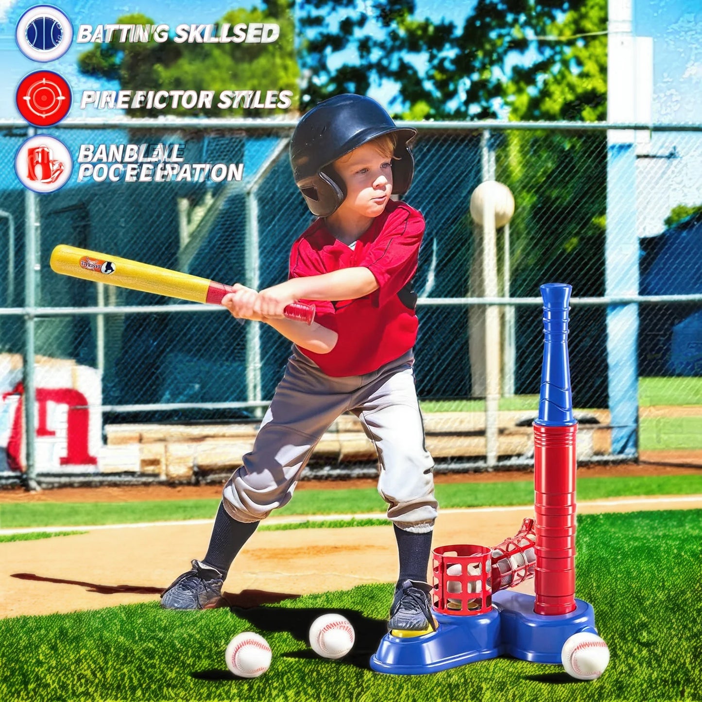 Baseball Seat Set, Foot-Operated Pitching Machine, Automatic Baseball Launcher.