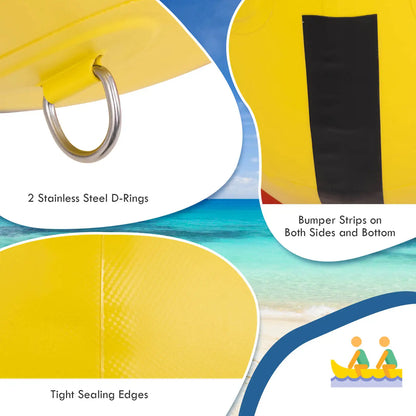3-Person Inflatable Banana Boat, Electric Air Pump.