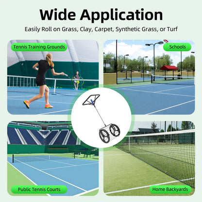2 in 1 Tennis Balls Pickup - Automatic Balls Receiver Hold Up 55 Tennis Balls