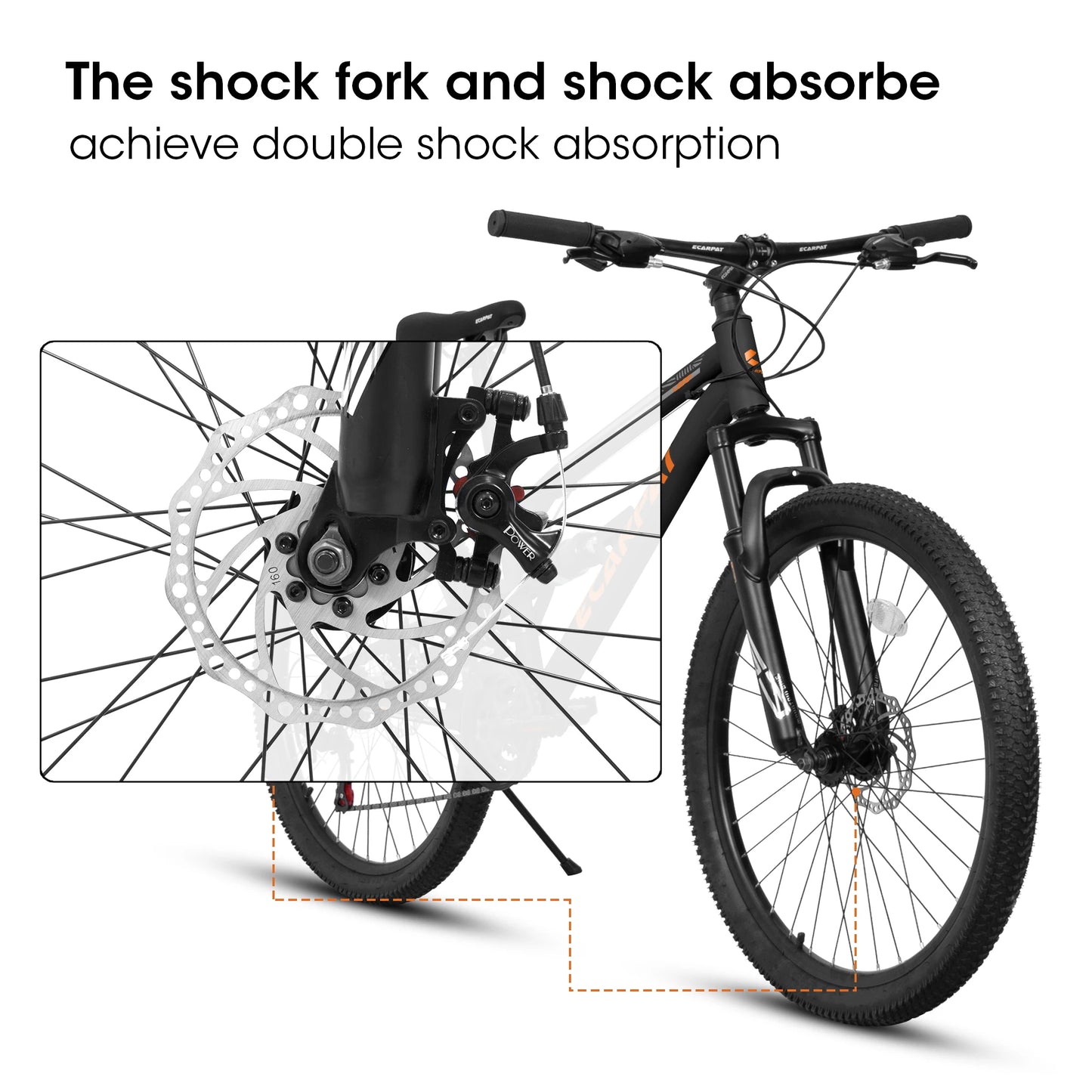 Mountain Bike 26 Inch Wheel, Dual Full Suspension 21-Speed