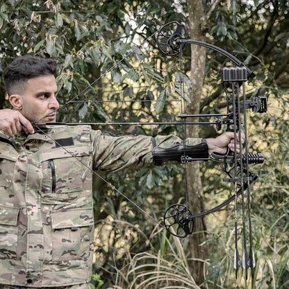 Adjustable RightHand Compound Bow and Archery Set for Adults and Beginners with 070 lbs Draw Weight 2531 Draw Length Up to IBO